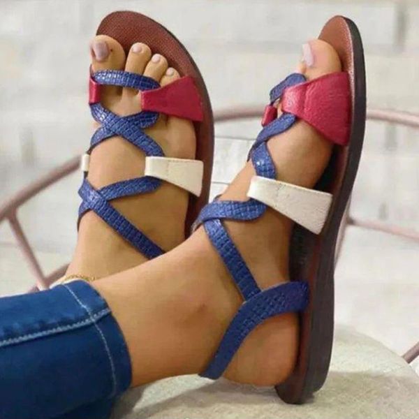 sandals women's casual pu leather matching cross belt adjustable button flat female beach shoes, Black
sandals women's casual pu leather matching cross belt adjustable button flat female beach shoes, Black