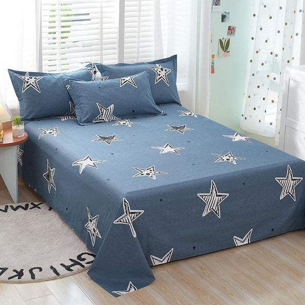 sheets & sets 1pcs 100% cotton bed sheet star blue printed double king pure single size kids linen (no case)
sheets & sets 1pcs 100% cotton bed sheet star blue printed double king pure single size kids linen (no case)