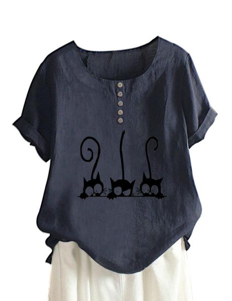 women's blouses & shirts 5xl blouse women casual button cotton long sleeve tunic cartoon cat print o neck daily clothes plus size, White
women's blouses & shirts 5xl blouse women casual button cotton long sleeve tunic cartoon cat print o neck daily clothes plus size, White