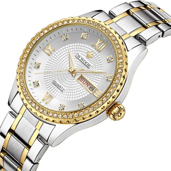 lovers watches waterproof luminous gold steel watch for man luxury band diamond men's iced out clock chronograph wristwatches, Slivery;brown
lovers watches waterproof luminous gold steel watch for man luxury band diamond men's iced out clock chronograph wristwatches, Slivery;brown