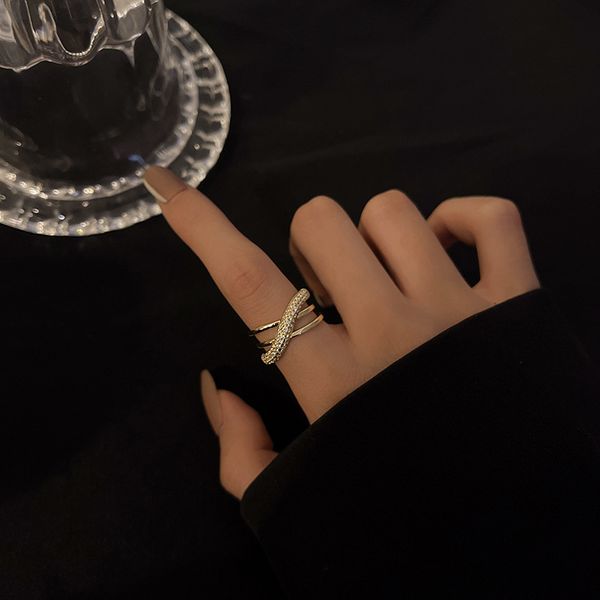 2021 cross full diamond forefinger ring red same simple temperament fashion adjustable ring female, Silver
2021 cross full diamond forefinger ring red same simple temperament fashion adjustable ring female, Silver