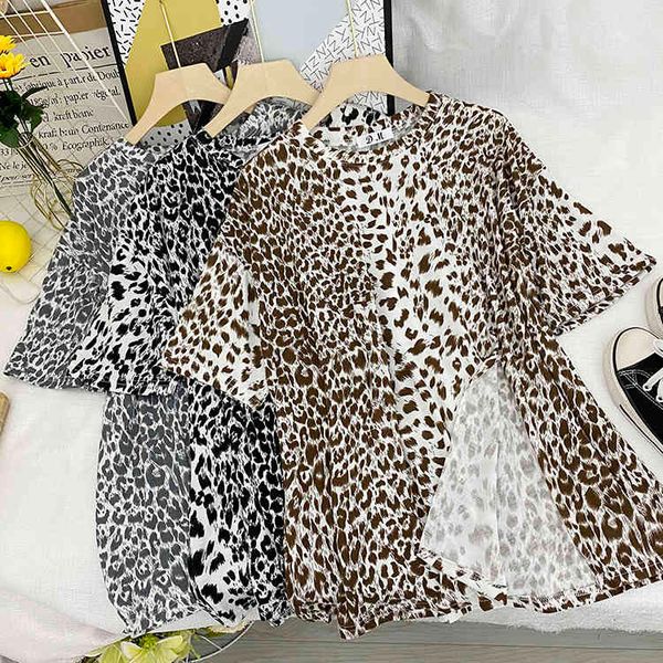 women's t-shirt new t-shirt women's summer style with temperament leopard print long-sleeved slim split round neck clothing jb, White
women's t-shirt new t-shirt women's summer style with temperament leopard print long-sleeved slim split round neck clothing jb, White