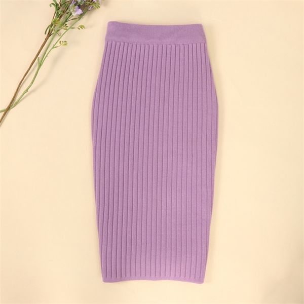 women non-split knitted skirt fall winter high waist stretch mid-length wrapped hip one-step faldas female purple gx1486 210506, Black
women non-split knitted skirt fall winter high waist stretch mid-length wrapped hip one-step faldas female purple gx1486 210506, Black
