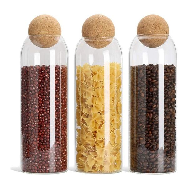 storage bottles & jars 3 pcs clear jar container with airtight cork lid (42oz/1240ml), for kitchen tea coffee sugar flour spices
storage bottles & jars 3 pcs clear jar container with airtight cork lid (42oz/1240ml), for kitchen tea coffee sugar flour spices