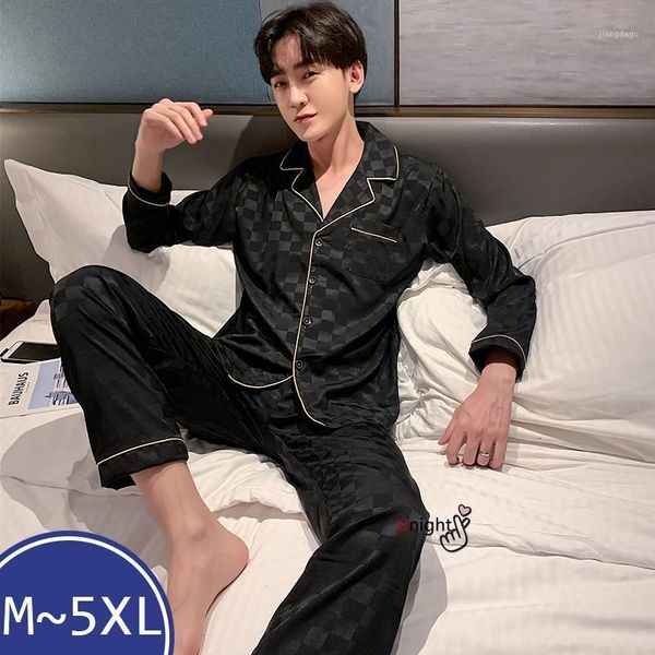 men's sleepwear -5xl men nightwear couples matching luxury pijamas plaid loungewear pajamas mens clothing sets viscose cardigan women, Black;brown
men's sleepwear -5xl men nightwear couples matching luxury pijamas plaid loungewear pajamas mens clothing sets viscose cardigan women, Black;brown