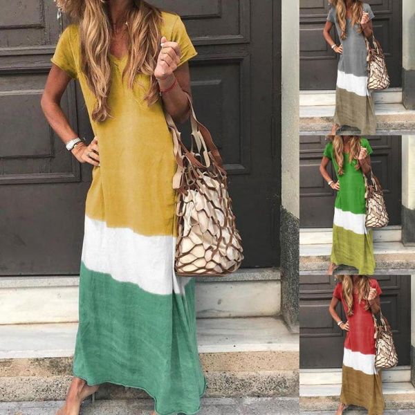 casual dresses 2021 summer style retro women loose dress short sleeve color matching simple for outdoor vestidos, Black;gray
casual dresses 2021 summer style retro women loose dress short sleeve color matching simple for outdoor vestidos, Black;gray