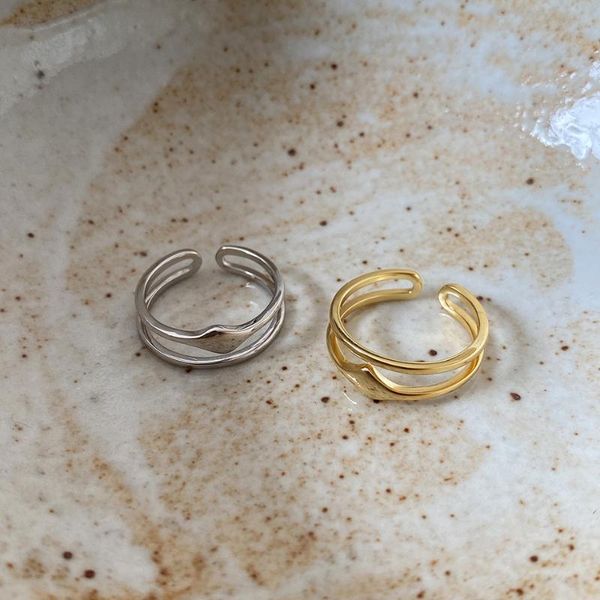 cluster rings amaiyllis 925 sterling silver open ring trendy french style double simple jewelry for female gift, Golden;silver
cluster rings amaiyllis 925 sterling silver open ring trendy french style double simple jewelry for female gift, Golden;silver