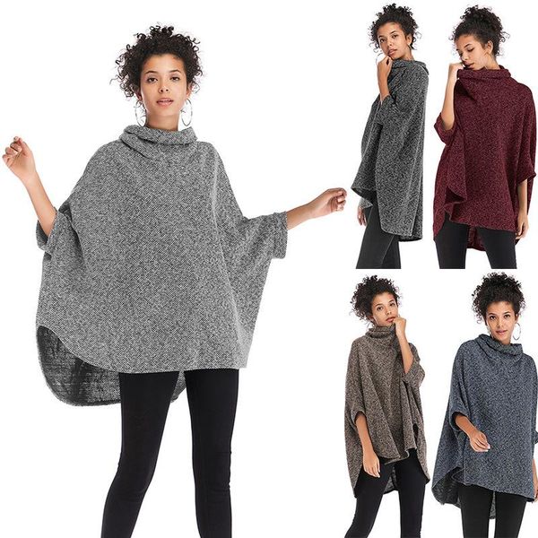 speed sell through women's winter in europe and the irregular turtleneck cape coat bat sleeve knit a female jackets, Black;brown
speed sell through women's winter in europe and the irregular turtleneck cape coat bat sleeve knit a female jackets, Black;brown