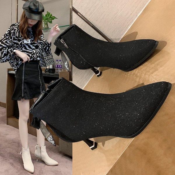boots short women's autumn and winter 2021 mart pointed high heels stiletto spring thin single, Black
boots short women's autumn and winter 2021 mart pointed high heels stiletto spring thin single, Black