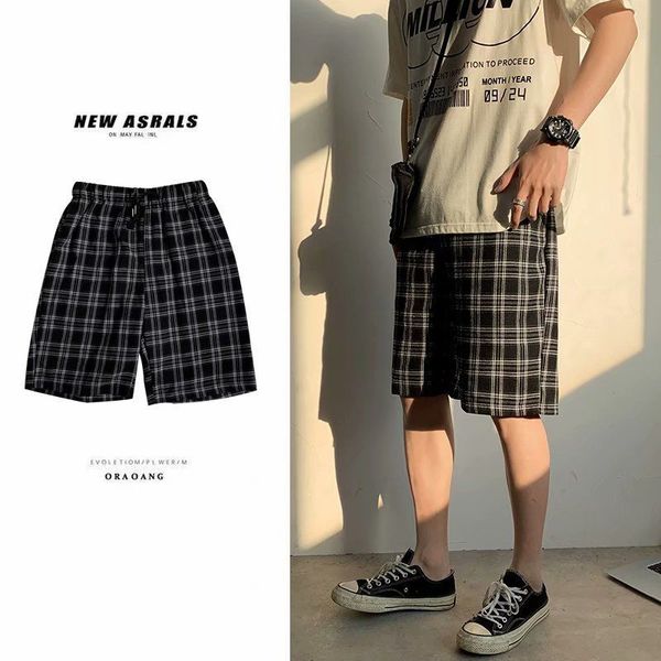 shorts summer plaid men's fashion retro casual men streetwear korean loose straight drawstring shorts mens m-2xl, White;black
shorts summer plaid men's fashion retro casual men streetwear korean loose straight drawstring shorts mens m-2xl, White;black
