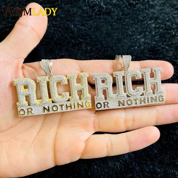 chains bling iced out letters rich or nothing pendant necklace silver colors luxury cubic zircon paved rapper hip hop jewelry
chains bling iced out letters rich or nothing pendant necklace silver colors luxury cubic zircon paved rapper hip hop jewelry