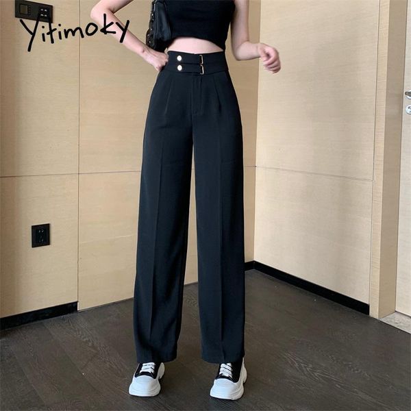 women's pants & capris yitimoky casual wide leg women summer streetwear button up high waist loose korean fashion 2021 black full lengt, Black;white
women's pants & capris yitimoky casual wide leg women summer streetwear button up high waist loose korean fashion 2021 black full lengt, Black;white