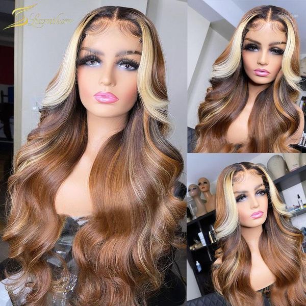 honey blonde ombre colored human hair wig highlight 613 body wave 13x6 lace front for black women preplucked full1, Black;brown
honey blonde ombre colored human hair wig highlight 613 body wave 13x6 lace front for black women preplucked full1, Black;brown
