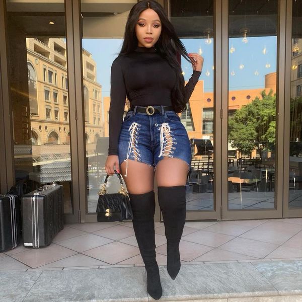 shorts summer fashion womens jean high waist denim knotted band mini short beach casual club party, Blue 
shorts summer fashion womens jean high waist denim knotted band mini short beach casual club party, Blue