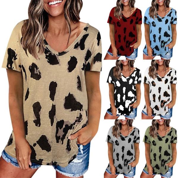 summer womens t shirt leopard printed short sleeved basic casual loose plus size ladies fashion camisetas de mujer tee, White
summer womens t shirt leopard printed short sleeved basic casual loose plus size ladies fashion camisetas de mujer tee, White