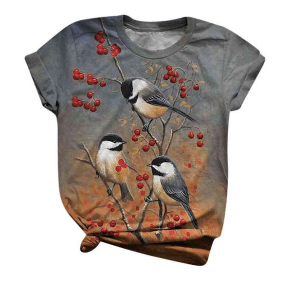 women's t-shirt 2022 women's fashion floral hummingbird print fitns short sleeve t-shirt, White
women's t-shirt 2022 women's fashion floral hummingbird print fitns short sleeve t-shirt, White
