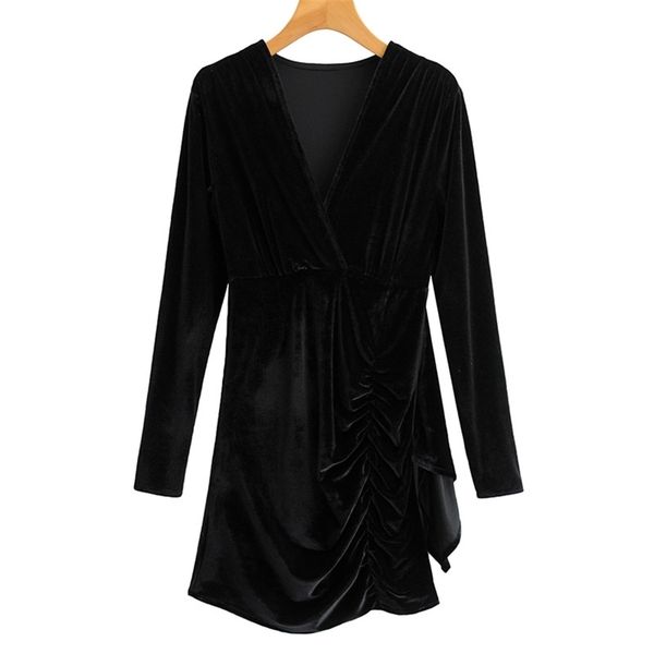 summer women dress deep v-neck solid color female long sleeve velvet dresses a-line size l 210524, Black;gray
summer women dress deep v-neck solid color female long sleeve velvet dresses a-line size l 210524, Black;gray