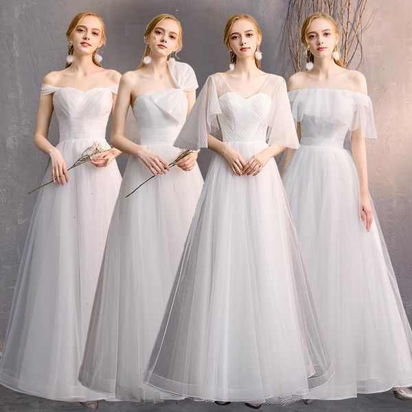 party dresses bow decoration bridesmaid's dress tulle custom four style available a-line bridesmaid for wedding vestido de festa, White;black
party dresses bow decoration bridesmaid's dress tulle custom four style available a-line bridesmaid for wedding vestido de festa, White;black