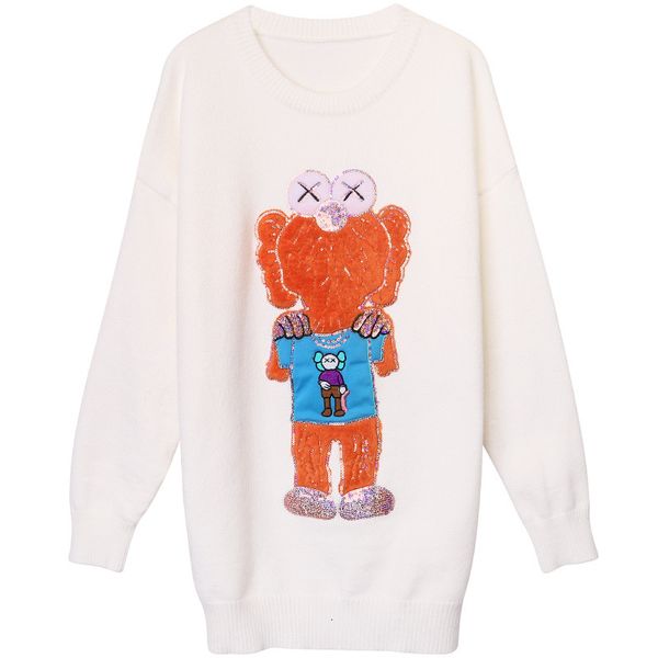 women's sweaters novos produtos para o outono e inverno coreano camisola de malha pulôver macio vento preguiçoso imagem dos desenhos an, White;black
women's sweaters novos produtos para o outono e inverno coreano camisola de malha pulôver macio vento preguiçoso imagem dos desenhos an, White;black
