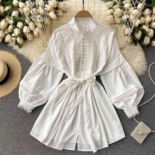 spring autumn women white chiffon mini dress lace crochet slit pleated belted vintage short party 210513, Black;gray
spring autumn women white chiffon mini dress lace crochet slit pleated belted vintage short party 210513, Black;gray