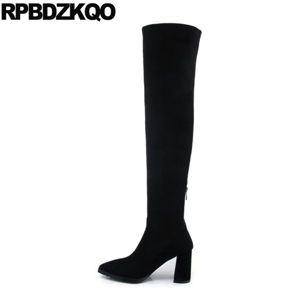 boots suede slim thigh women pointed toe sheepskin high heel over the knee flower embroidery shoes crotch chunky embroidered, Black
boots suede slim thigh women pointed toe sheepskin high heel over the knee flower embroidery shoes crotch chunky embroidered, Black