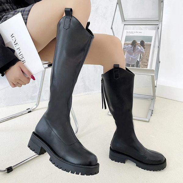 boots 2021 platform knee high slip-on block heel footwear women thick heels pu leather shoes fashion spring female, Black
boots 2021 platform knee high slip-on block heel footwear women thick heels pu leather shoes fashion spring female, Black
