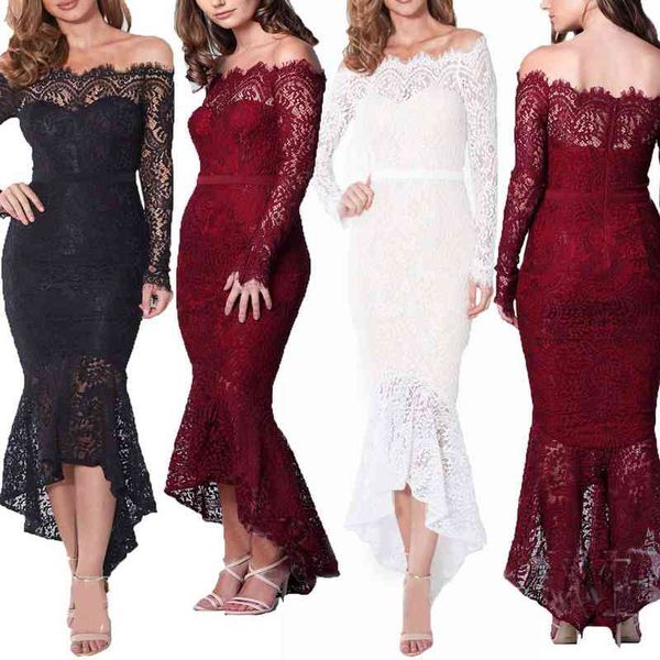 slim party prom dress female elegant long sleeve lace embroidered bodycon dresses off shoulder woman evening long dresses y1204, Black;gray
slim party prom dress female elegant long sleeve lace embroidered bodycon dresses off shoulder woman evening long dresses y1204, Black;gray