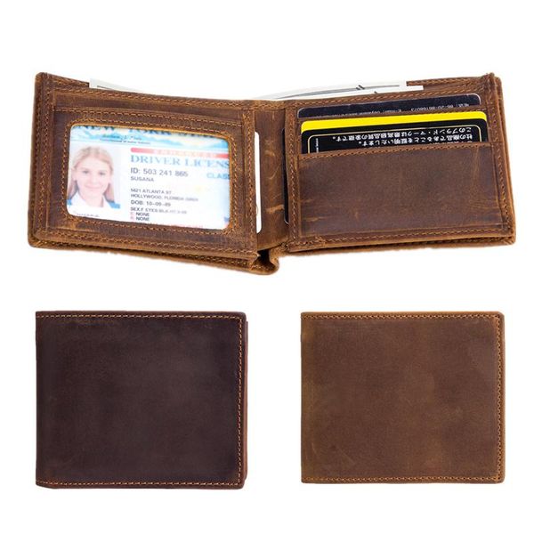 wallets men's genuine leather crazy horse short style male purse portfel id license holder clutch slim money clip, Red;black
wallets men's genuine leather crazy horse short style male purse portfel id license holder clutch slim money clip, Red;black