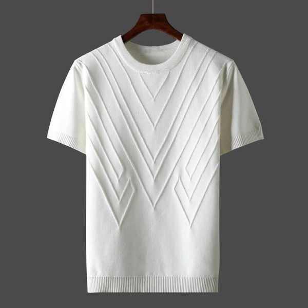 men's t-shirts woven short sleeve t-shirt, solid round neck tight thick knitted in summer 2021, White;black
men's t-shirts woven short sleeve t-shirt, solid round neck tight thick knitted in summer 2021, White;black