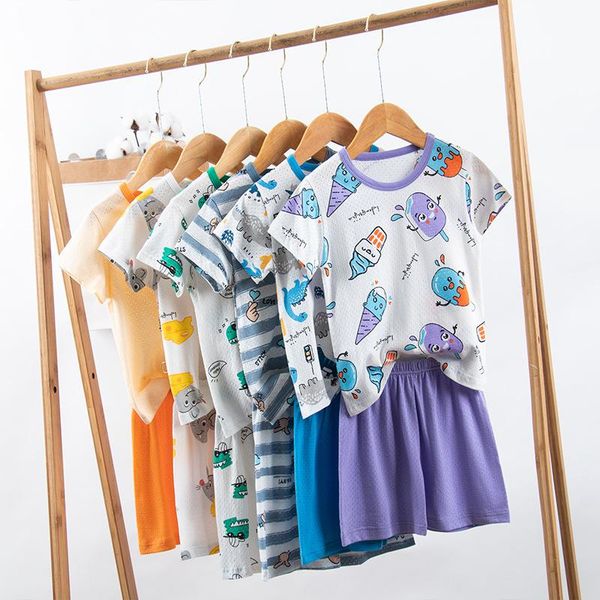 pajamas boys girls pijamas kids set enfant sleepwear children's pyjamas clothing sets 2-12 years summer cartoon, Blue;red
pajamas boys girls pijamas kids set enfant sleepwear children's pyjamas clothing sets 2-12 years summer cartoon, Blue;red