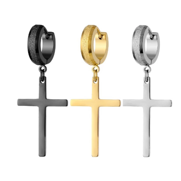 hoop & huggie simple cross dangle earrings for men women gothic punk rock style stainless steel drop small wholesale, Golden;silver
hoop & huggie simple cross dangle earrings for men women gothic punk rock style stainless steel drop small wholesale, Golden;silver