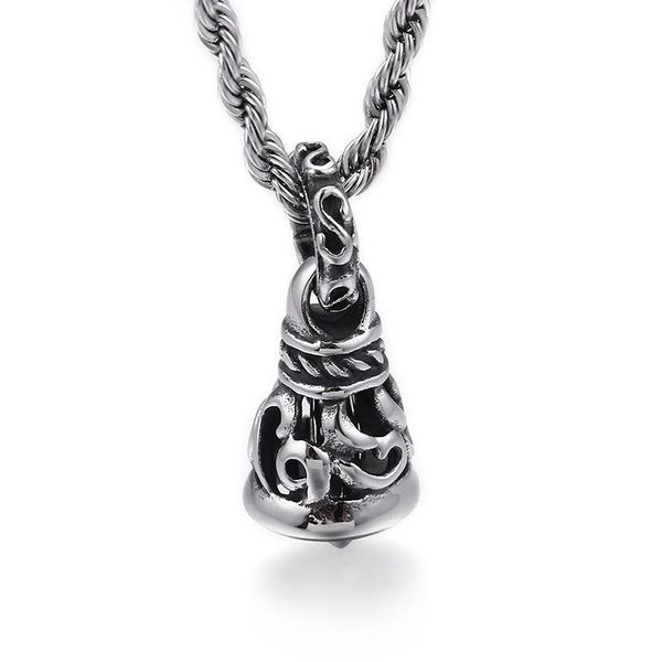 pendant necklaces bell hip hop necklace european and american stainless steel titanium chain fashion men's, Silver
pendant necklaces bell hip hop necklace european and american stainless steel titanium chain fashion men's, Silver