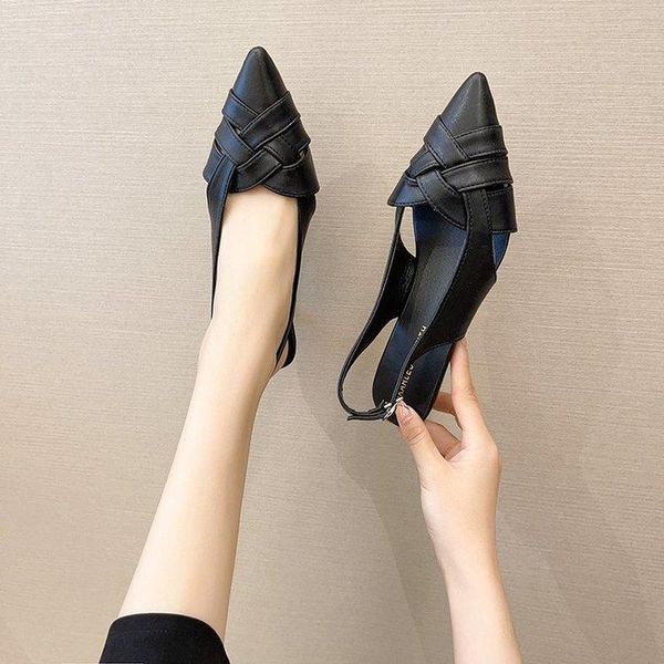 sandals 2021 summer women heels dress shoes weave slingback pointed toe ladies retro sandalias mujer black
sandals 2021 summer women heels dress shoes weave slingback pointed toe ladies retro sandalias mujer black