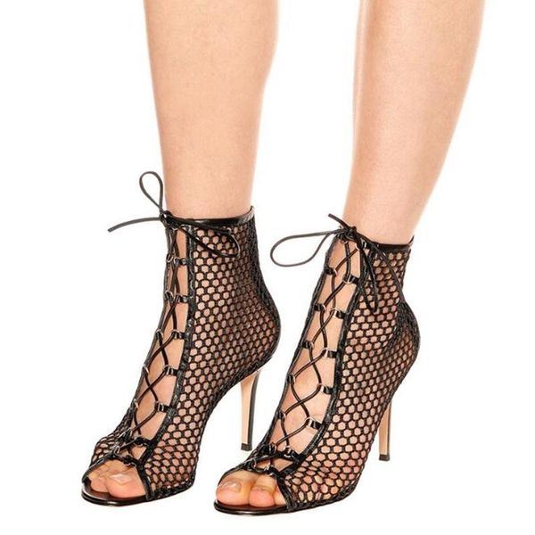 boots 2021 gullick summer ankle lace up breathable hollow out fish net shoes women casual open toe high heeled footwear, Black
boots 2021 gullick summer ankle lace up breathable hollow out fish net shoes women casual open toe high heeled footwear, Black