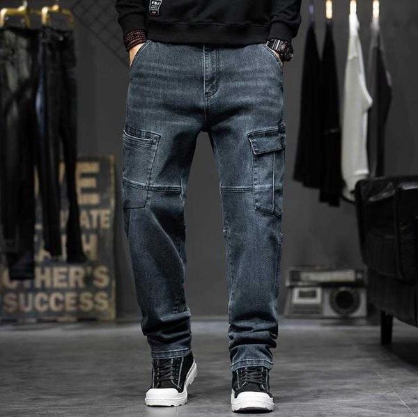 men's denim jeans, loose, hip-hop style, large, casual wear, cargo pants, 42, Blue
men's denim jeans, loose, hip-hop style, large, casual wear, cargo pants, 42, Blue
