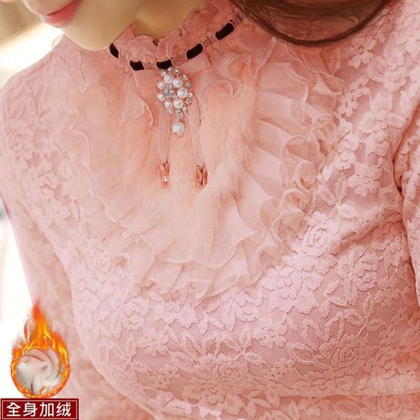 women's blouses & shirts blouse women shirt lace 2021 autumn and winter long-sleeved blusas mujer de moda, White
women's blouses & shirts blouse women shirt lace 2021 autumn and winter long-sleeved blusas mujer de moda, White