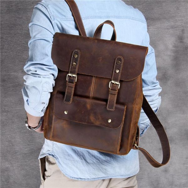 casual natural real leather men's and women's backpacks handmade crazy horse skin computer business large-capacity shoulder bag ba
casual natural real leather men's and women's backpacks handmade crazy horse skin computer business large-capacity shoulder bag ba