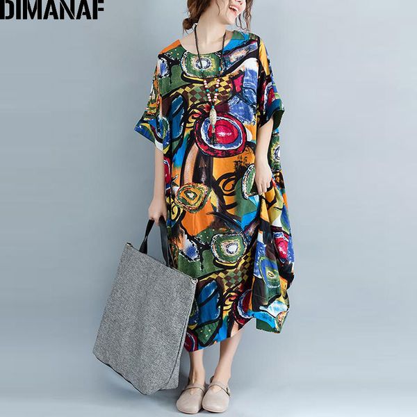 dimanaf women dress plus size summer pattern print linen colorful female loose batwing casual retro vintage large size dresses, Black;gray
dimanaf women dress plus size summer pattern print linen colorful female loose batwing casual retro vintage large size dresses, Black;gray