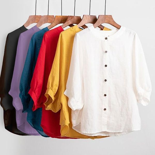 lantern sleeve retro literary linen ladies plus size t-shirt summer loose short-sleeved female casual bottoming women's, White
lantern sleeve retro literary linen ladies plus size t-shirt summer loose short-sleeved female casual bottoming women's, White