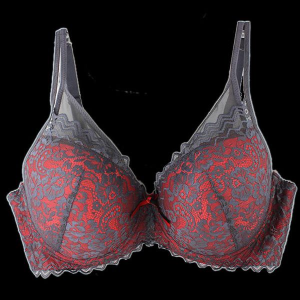 bras mierside 163130 women lace push up bra female brassiere plus size with wire lingere dd/ddd/e/f, Red;black
bras mierside 163130 women lace push up bra female brassiere plus size with wire lingere dd/ddd/e/f, Red;black