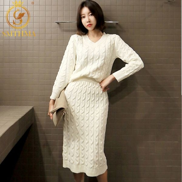 v-neck thick needle line woolen fashion ol sweater 2pcs set women graceful long-sleeved knitting skirt suits 210520, White
v-neck thick needle line woolen fashion ol sweater 2pcs set women graceful long-sleeved knitting skirt suits 210520, White