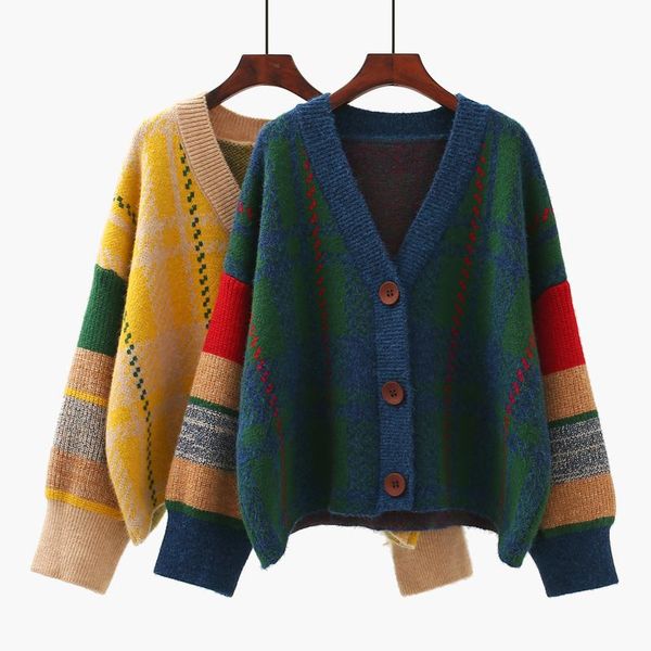 women's knits & tees women's vintage loose v neck cardigans autumn winter casual streetwear knitting jacket outwear ladies sweater, White
women's knits & tees women's vintage loose v neck cardigans autumn winter casual streetwear knitting jacket outwear ladies sweater, White