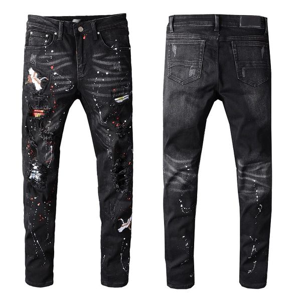 mens stylist jeans men women fashion motorcycle biker ripped jeans embroidery mens skinny jeans pants size 28-40, Blue
mens stylist jeans men women fashion motorcycle biker ripped jeans embroidery mens skinny jeans pants size 28-40, Blue