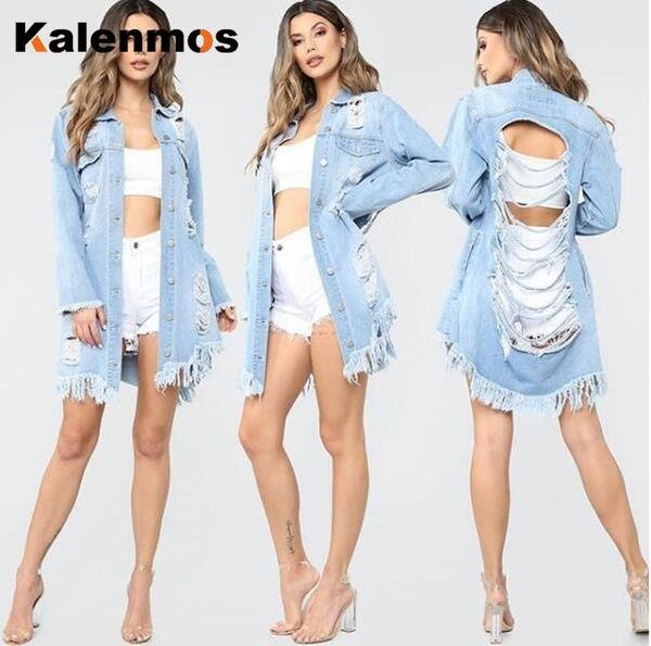 women's jackets kalenmos vintage denim loose coat women punk jeans ripped hole plus size slim 2021 summer autumn clothes streetwear, Black;brown
women's jackets kalenmos vintage denim loose coat women punk jeans ripped hole plus size slim 2021 summer autumn clothes streetwear, Black;brown