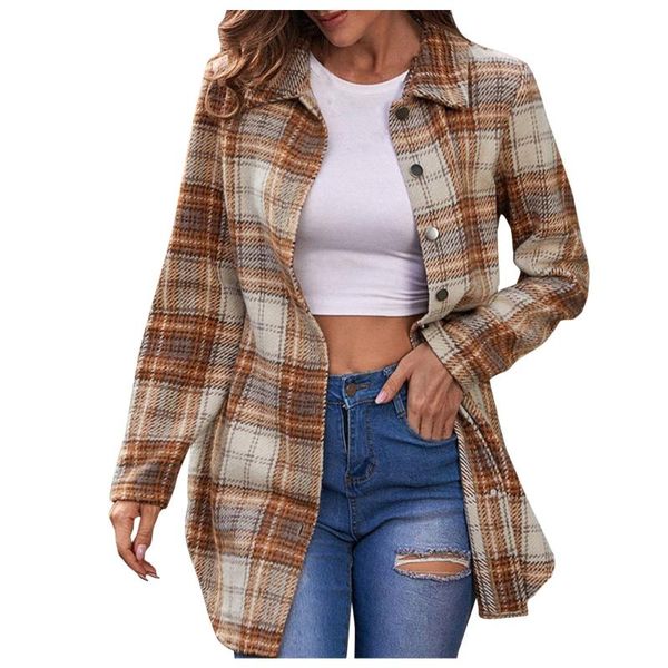 Women's Jackets 2021 Winter Plaid Women Jacket Turn Down Overcoat Cardigan Long Sleeve Coat Oversize Retro Female Streetwear Shirt, Black;brown
Women's Jackets 2021 Winter Plaid Women Jacket Turn Down Overcoat Cardigan Long Sleeve Coat Oversize Retro Female Streetwear Shirt, Black;brown