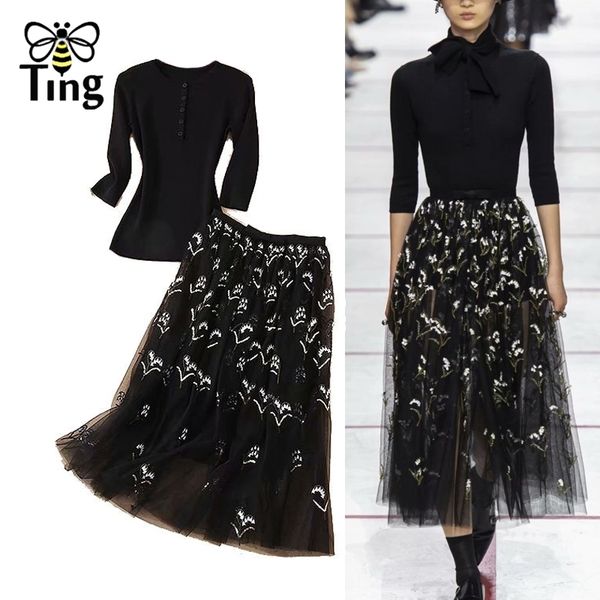 runway elegnat knitting pullovers sweater & sequines embroidery mesh skirts women fashion casual 2 pcs sets d 210513, White
runway elegnat knitting pullovers sweater & sequines embroidery mesh skirts women fashion casual 2 pcs sets d 210513, White