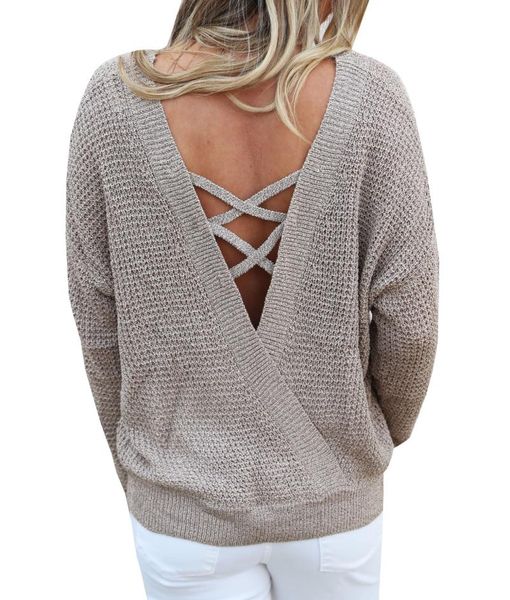 women's sweaters europe and american style backless woman sweater fashion casual long sleeve winter2021 basic female, White;black
women's sweaters europe and american style backless woman sweater fashion casual long sleeve winter2021 basic female, White;black