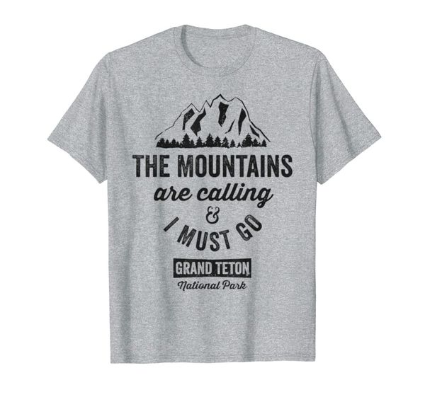 the mountains are calling and i must go grand teton t-shirt, White;black
the mountains are calling and i must go grand teton t-shirt, White;black