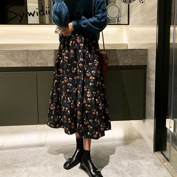 syiwidii corduroy black skirt floral a-line empire plus size mid length skirt korean fashion clothing spring casual french 210417
syiwidii corduroy black skirt floral a-line empire plus size mid length skirt korean fashion clothing spring casual french 210417
