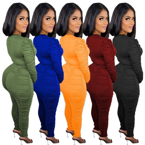 women's two piece pants 2021 autumn solid color casual fashion pleated sports long-sleeved trousers two-piece suit, White
women's two piece pants 2021 autumn solid color casual fashion pleated sports long-sleeved trousers two-piece suit, White